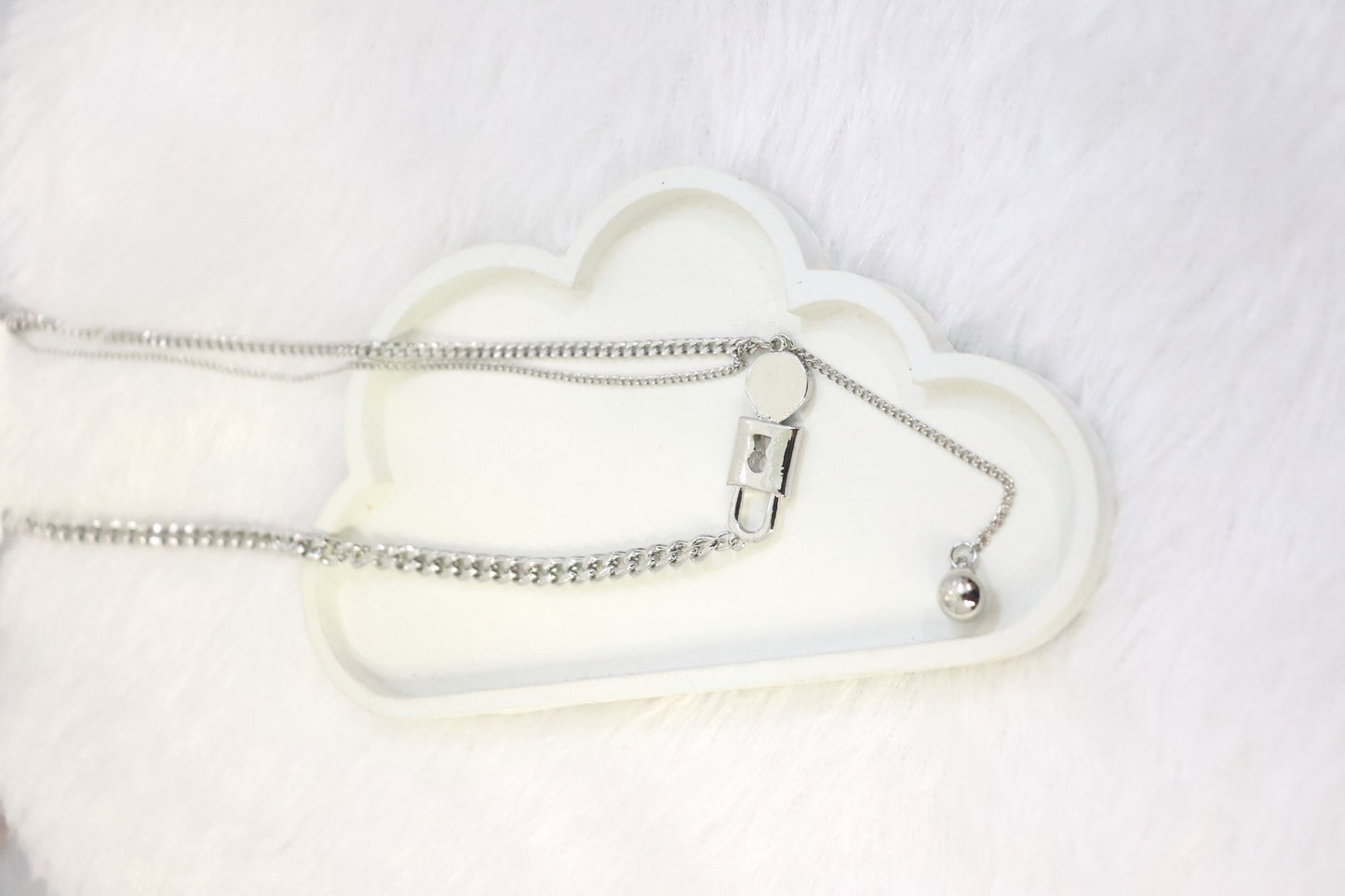 Adjustable Silver-Tone Dual Chain Necklace