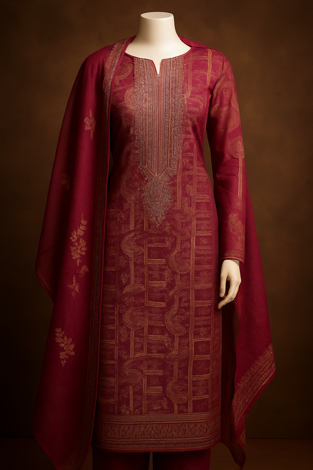 Elegant Pure Jam Cotton Suit