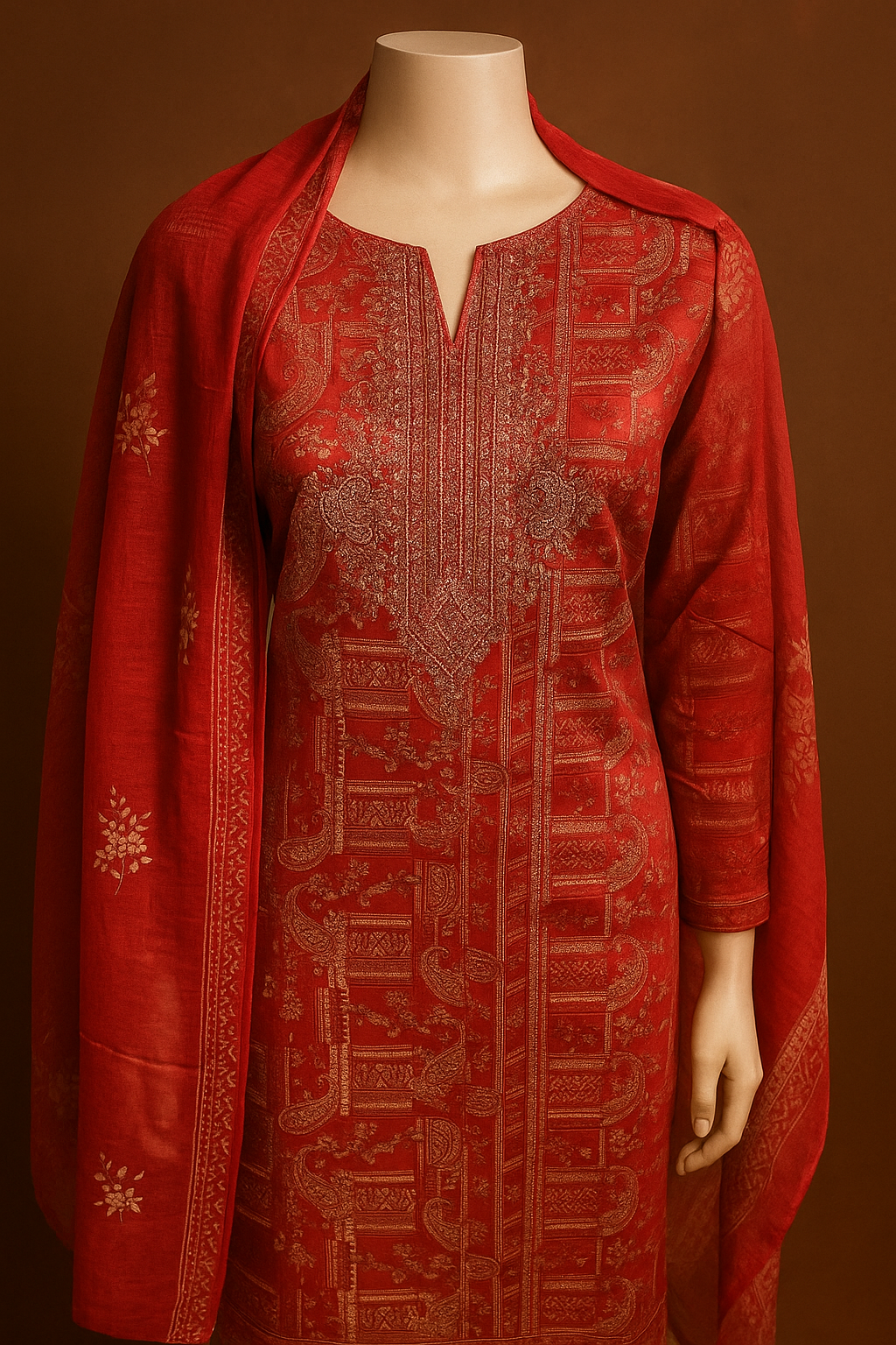 Elegant Pure Jam Cotton Suit