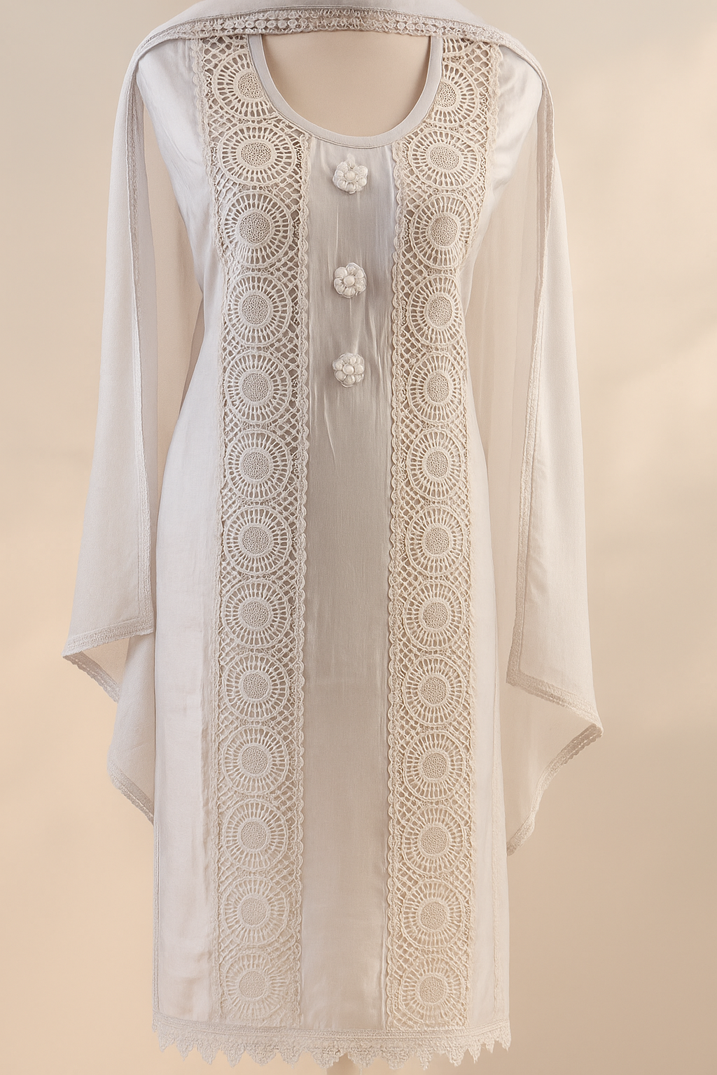 Pastel Silk Embroidered Pakistani Suit