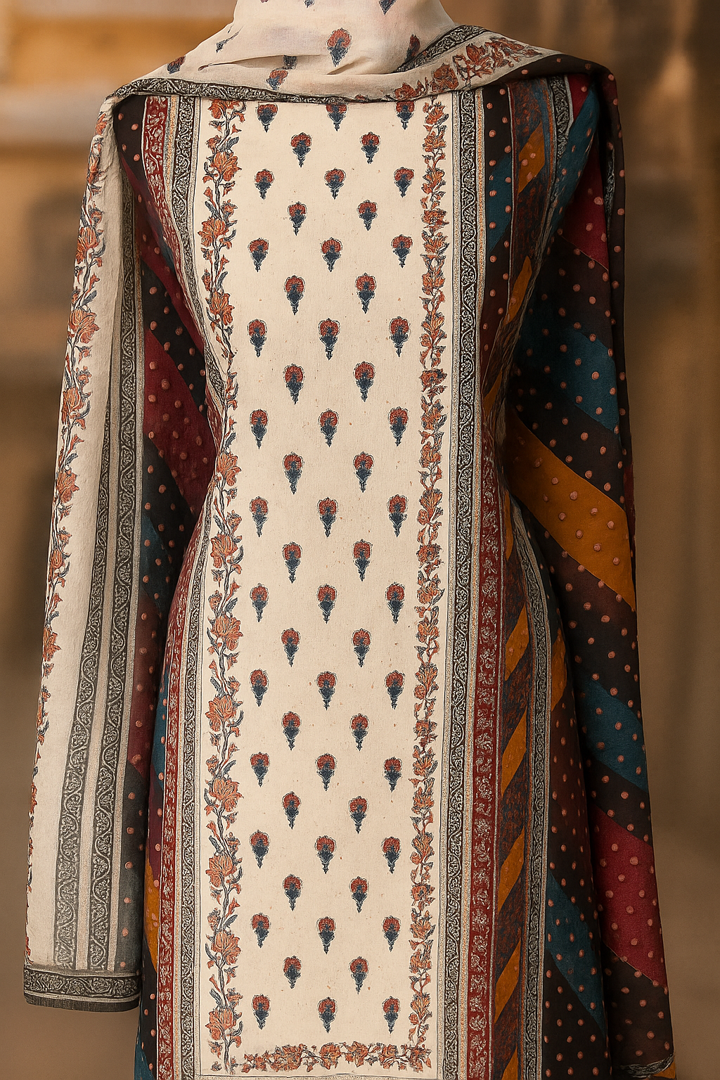 Cotton Suit Material – Floral Print