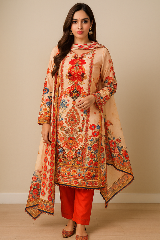 Elegant Ethnic Muslin Suit