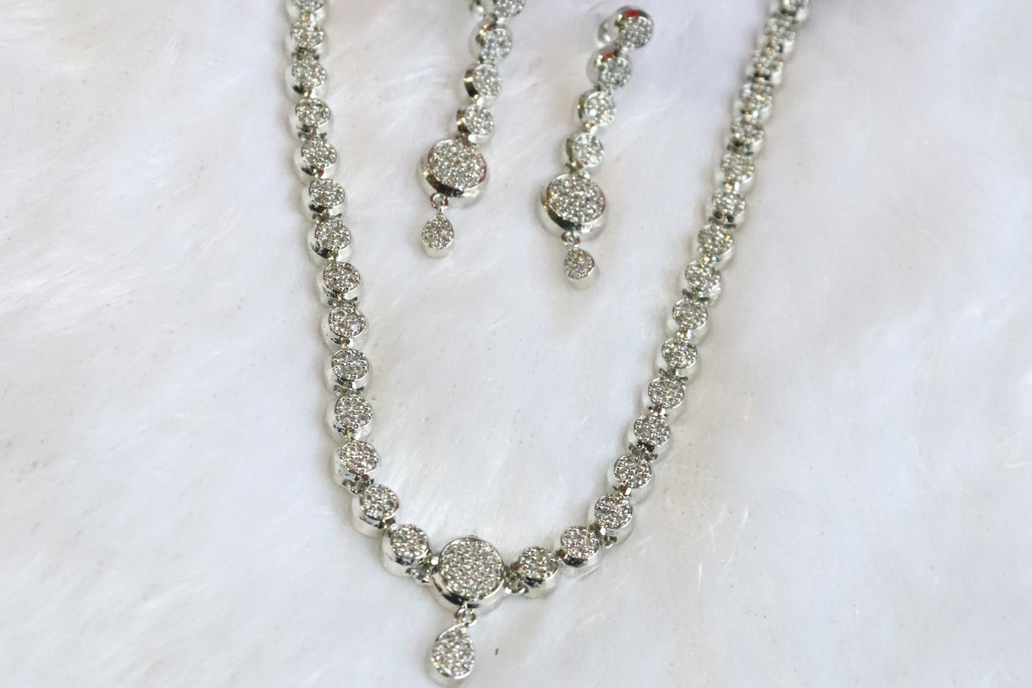 Sparkling Crystal Necklace & Earrings Set