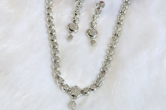 Sparkling Crystal Necklace & Earrings Set