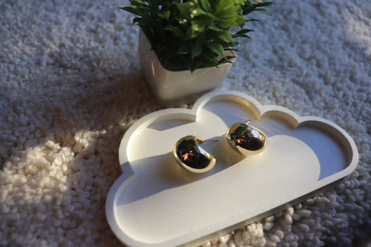 Luxe Gold Dome Stud Earrings