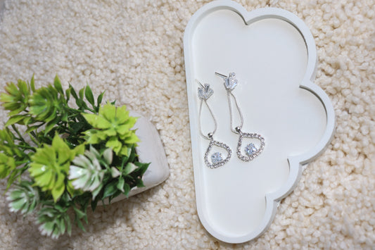 Sparkling Crystal Teardrop Dangle Earrings