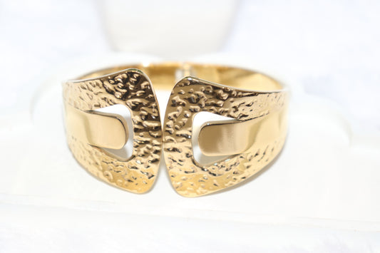 Textured Gold Statement Cuff