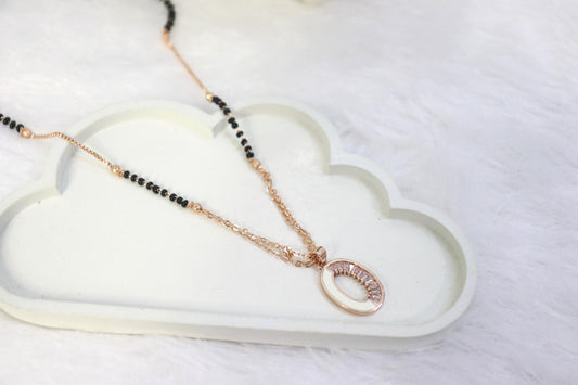 Elegant Rose Gold Mangalsutra Pendant