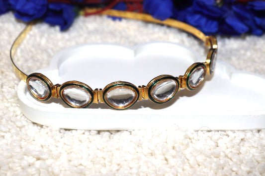 Kundan Royal Tiara – Traditional Bridal Hair Accessory